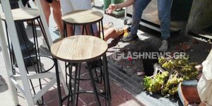 Γλάστρα έπεσε πάνω σε τουρίστρια στα Χανιά