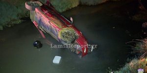 Εικόνα από την εκτροπή του αυτοκινήτου