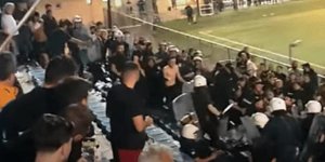 Από τα επεισόδια που σημειώθηκαν μεταξύ των οπαδών στην Πάτρα