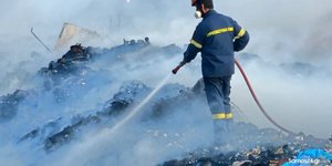Από την φωτιά στον ΧΥΤΑ Σάμου