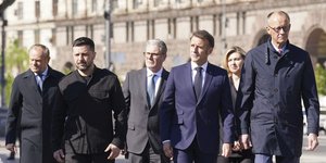 Τουσκ, Ζελένσκι, Στάρμερ, Μάκρον και Μερτς στο Κίεβο