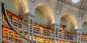 Άποψη από το εσωτερικό της Εθνικής Βιβλιοθήκης της Γαλλίας