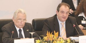 Κώστας Καραμανλής και Πέτρος Μολυβιάτης