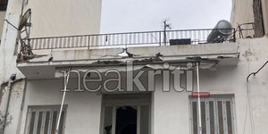 Πτώση μπαλκονιού στο Ηράκλειο