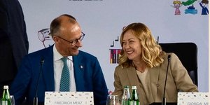 Ο Φρίντριχ Μετς και η Τζόρτζια Μελόνι