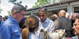 Στην Εύβοια ο πρωθυπουργός Κυριάκος Μητσοτάκης