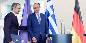 Ο Κυριάκος Μητσοτάκης με τον Φρίντριχ Μερτς