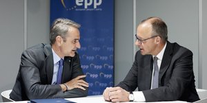 Κυριάκος Μητσοτάκης και Φρίντριχ Μερτς