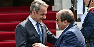 Ο πρωθυπουργός Κυριάκος Μητσοτάκης με τον πρόεδρο της Αιγύπτου Αμπντέλ Φατάχ Αλ Σίσι