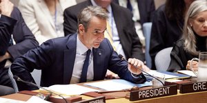 Ο Κυριάκος Μητσοτάκης ως πρόεδρος του ΣΑ του ΟΗΕ