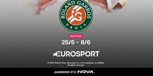 129o Roland-Garros: Το δεύτερο Grand Slam της σεζόν στο τένις με Τσιτσιπά και Σάκκαρη στα κανάλια Eurosport, διαθέσιμο στη Nova