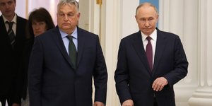 Ο Ούγγρος πρωθυπουργός Όρμπαν και ο Ρώσος πρόεδρος Πούτιν