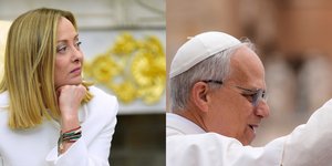O πάπας Λεόντας ΙΔ' και η Τζόρτζια Μελόνι