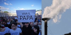 Λευκός καπνός στην Καπέλα Σιξτίνα -Εξελέγη νέος Πάπας στην τέταρτη ψηφοφορία -Φωτογραφίες: AP