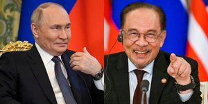 Ο Βλαντιμίρ Πούτιν με τον Πρωθυπουργό της Μαλαισίας