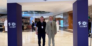 Ο Πύρρος Δήμας με τον Πρέσβη της Ελλάδας στη Σαουδική Αραβία Αλέξη Κωνσταντόπουλο.