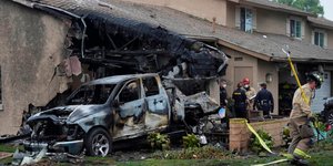 Το σημείο όπου συνετρίβη το αεροπλάνο στο Σαν Ντιέγκο