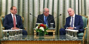 Ο πρόεδρος της Αιγύπτου Αμπντέλ Φατάχ Αλ-Σίσι και ο Πρόεδρος της Δημοκρατίας Κώστας Τασούλας