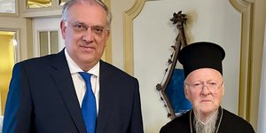 Συνάντηση υπουργού Ανάπτυξης, Τάκη Θεοδωρικάκου, με τον Οικουμενικό Πατριάρχη κ.κ. Βαρθολομαίο