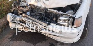 Το ΙΧ που ενεπλάκη στο τροχαίο