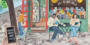 βιβλιοπωλειο καφε 