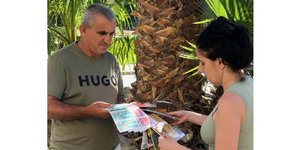 Μανώλης Γκιούνκα, λαχειοπώλης στο Ηράκλειο Κρήτης