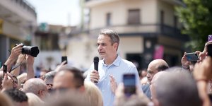 Στο Βελεστίνο Μαγνησίας ο πρωθυπουργός Κυριάκος Μητσοτάκης