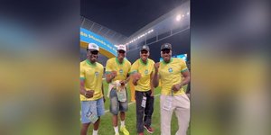 Τα αδέλφια Αντετοκούνμπο στον αγώνα της εθνικής Βραζιλίας