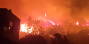Ολονύχτια μάχη με τις φλόγες, δίπλα σε κατοικημένες περιοχές στη Χίο