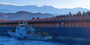 Διάσωση των μεταναστών ανοιχτά της Κρήτης