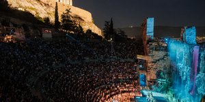 ηρώδειο παράσταση ακρόπολη φωτισμένη όπερα Τουραντότ Λυρική 