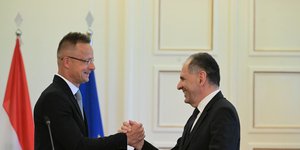 Γιώργος Γεραπετρίτης με Ουγγρο ΥΠΕΞ 