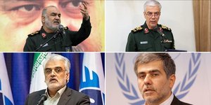 Χοσεΐν Σαλαμί (πάνω αριστερά), Μοχάμεντ Χοσεΐν Μπαγκέρι (πάνω δεξιά), Μοχάμεντ Μεχντί Τεχραντσί (κάτω αριστερά), Φερεϊντούν Αμπάσι Νταβανι (κάτω δεξιά)