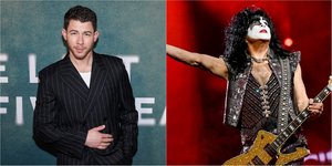 Ο ηθοποιός και τραγουδιστής Νικ Τζόνας (αριστερά) και ο Πολ Στάνλεϊ των KISS (δεξιά)