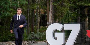 Ο Εμανουέλ Μακρόν στη Σύνοδο της G7