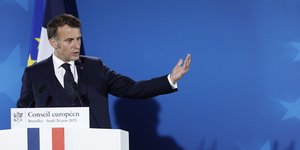 Ο Γάλλος πρόεδρος Εμανουέλ Μακρόν στη Σύνοδο Κορυφής