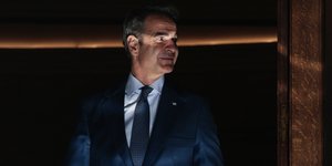 Ο Κυριάκος Μητσοτάκης στο μέγαρο Μαξίμου