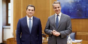 Ο Κυριάκος Μητσοτάκης συναντήθηκε με τον Κώστα Σκρέκα ο οποίος αποτελεί την επιλογή του για την θέση του γραμματέα της ΝΔ