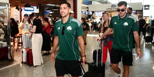 Μπακασέτας και Ιωαννίδης κατά την αποχώρηση του Παναθηναϊκού