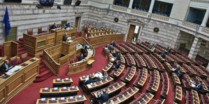 Η αίθουσα της ολομέλειας της Βουλής