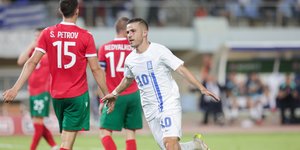 Ο Δημήτρης Πέλκας, εκ των πρωταγωνιστών της Εθνικής στη φιλική νίκη έναντι της Βουλγαρίας