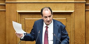 Ο Χρήστος Σπίρτζης στη Βουλή για την προανακριτική για τα Τέμπη