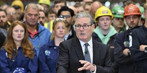 Ο Βρετανός πρωθυπουργός Κιρ Στάρμερ μιλά στην Γλασκώβη