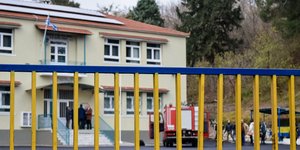 Το σχολείο στις Σέρρες, όπου είχε σημειωθεί η έκρηξη λέβητα