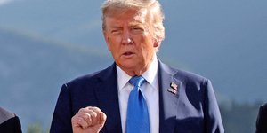 Ο Ντόναλντ Τραμπ, λίγο πριν αποχωρήσει από τη σύνοδο της G7 στον Καναδά