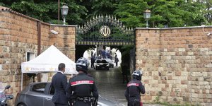 Η είσοδος της πρεσβείας του Ομάν στην Ρώμη, όπου έλαβαν χώρα οι συνομιλίες μεταξύ ΗΠΑ και Ιράν