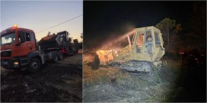 Μηχανήματα έργου δημιουργούν αντιπυρικές ζώνες