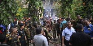 To σημείο της τραγωδίας σε προάστιο της πρωτεύουσας του Μπαγκλαντές 