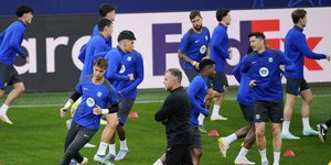 Προπόνηση της ομάδας ποδοσφαίρου της Μπαρτσελόνα