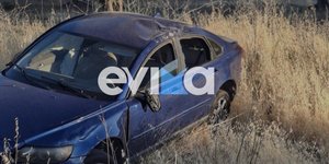 Αυτοκίνητο βγήκε εκτός δρόμου στην Εύβοια